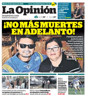 Cover of La Opinion
