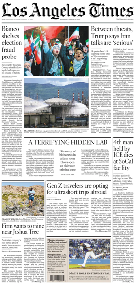 Cover of Los Angeles Times