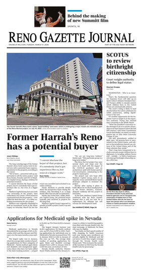 Cover of Reno Gazette Journal