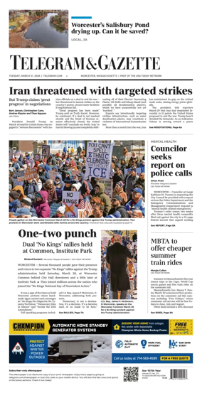 Cover of Telegram & Gazette