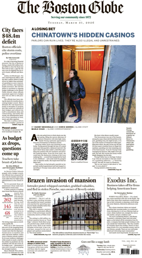 Cover of The Boston Globe