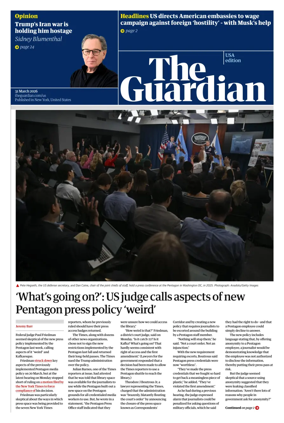 Cover of The Guardian (USA)