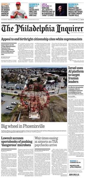 Cover of The Philadelphia Inquirer