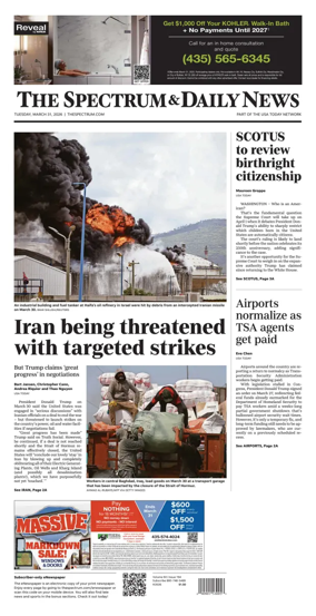 Cover of The Spectrum & Daily News