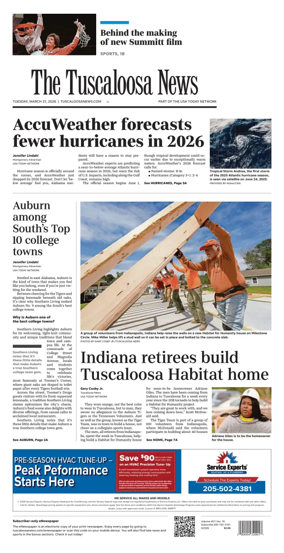 Cover of The Tuscaloosa News