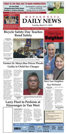 Cover of Wapakoneta Daily News