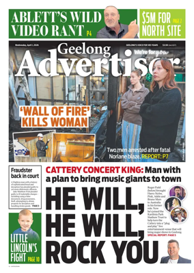 Cover of Geelong Advertiser