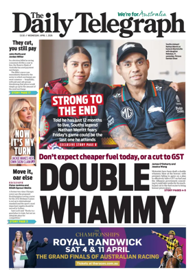 Cover of The Daily Telegraph (Sydney)