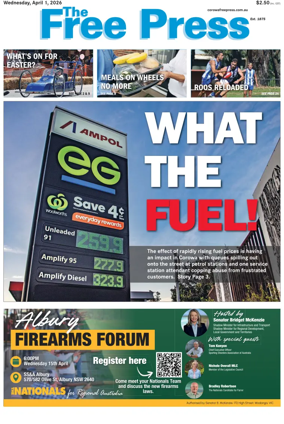 Cover of The Free Press (Corowa)
