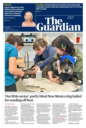 Cover of The Guardian Australia