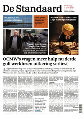 Cover of De Standaard