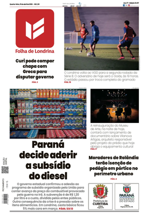 Cover of Folha de Londrina