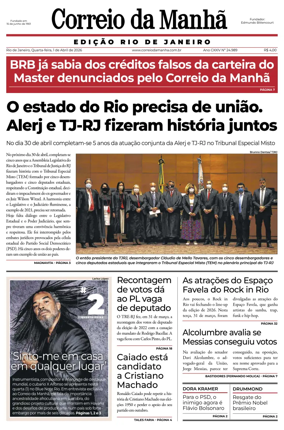 Cover of Jornal Correio da Manha