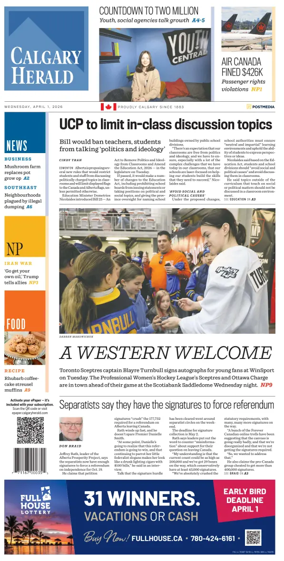Cover of Calgary Herald