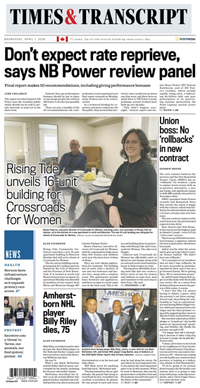 Cover of Times & Transcript