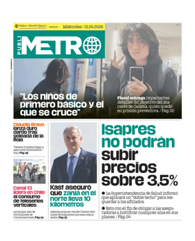 Cover of Publimetro Chile