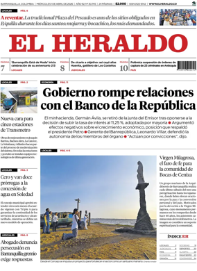 Cover of El Heraldo (Colombia)
