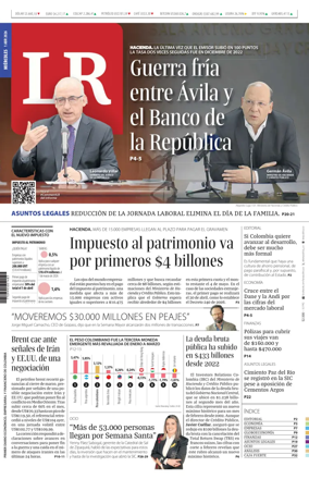 Cover of La Republica (Colombia)