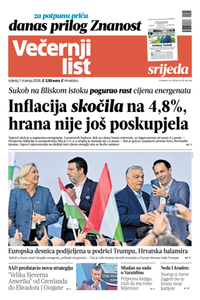 Cover of Vecernji list - Hrvatska