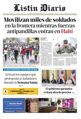 Cover of Listin Diario