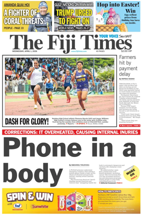 Cover of The Fiji Times