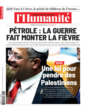 Cover of L'HUMANITE
