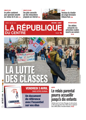 Cover of La Republique du Centre (Orleans - Loiret))
