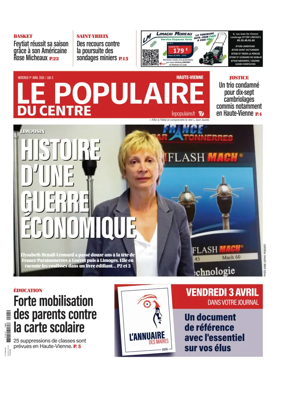 Cover of Le Populaire du Centre (Haute-Vienne)
