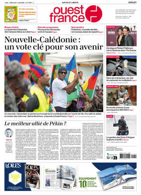 Cover of Ouest France (Cholet)