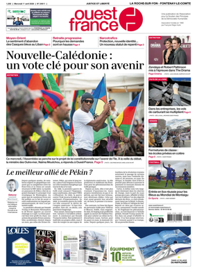 Cover of Ouest France (La Roche-sur-Yon - Fontenay-le-Comte)