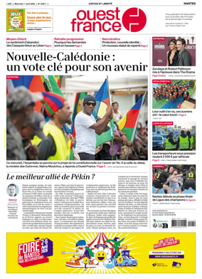 Cover of Ouest France (Nantes)