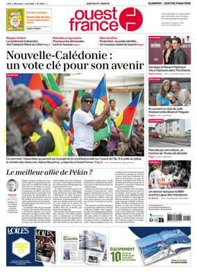 Cover of Ouest-France (Quimper Centre-Finistere)