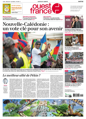 Cover of Ouest France (Sarthe)