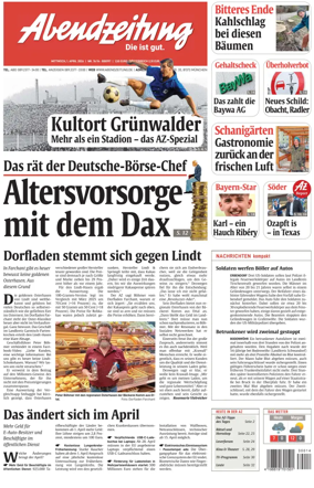 Cover of Abendzeitung Munchen