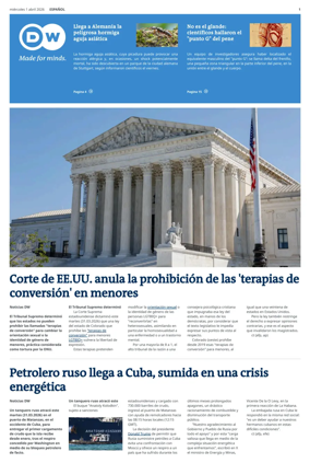 Cover of Deutsche Welle (Spanish edition)