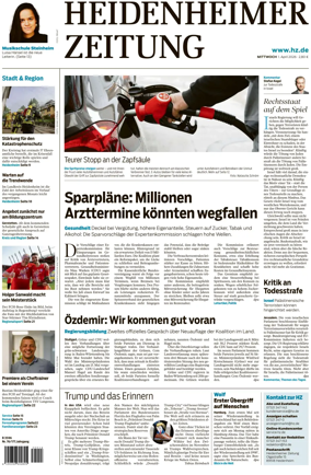 Cover of Heidenheimer Zeitung