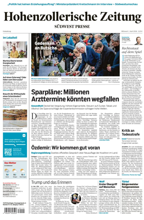 Cover of Hohenzollerische Zeitung