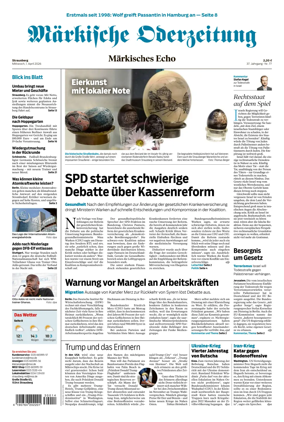 Cover of Markische Oderzeitung Strausberg