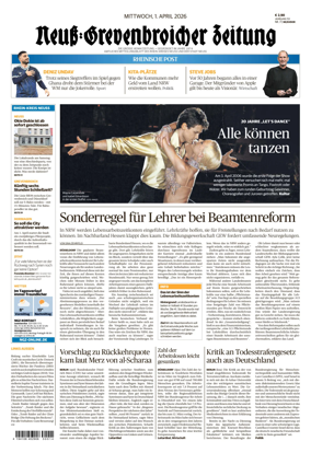 Cover of Neuss-Grevenbroicher Zeitung Neuss