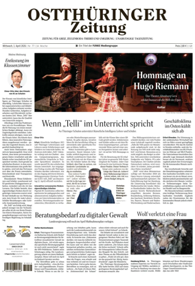 Cover of Ostthuringer Zeitung (Greiz)