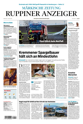 Cover of Ruppiner Anzeiger