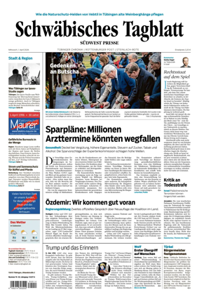 Cover of Schwabisches Tagblatt - Tubinger Chronik