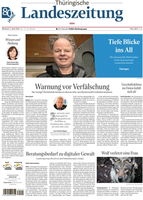Cover of Thuringische Landeszeitung (Gera)