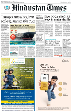 Cover of Hindustan Times (Lucknow)