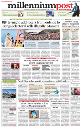 Cover of Millennium Post (Kolkata)