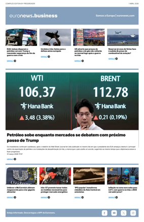 Cover of Euronews Business (Portuguese)