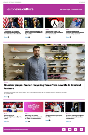 Cover of Euronews Culture and Sport Compiled Edition