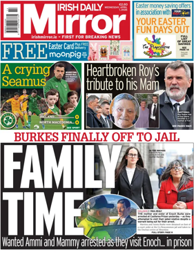 Cover of Irish Daily Mirror