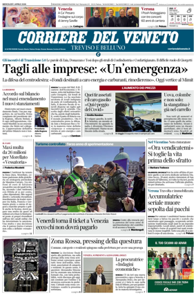 Cover of Corriere del Veneto (Treviso e Belluno)