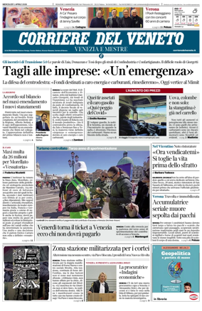 Cover of Corriere del Veneto (Venezia e Mestre)